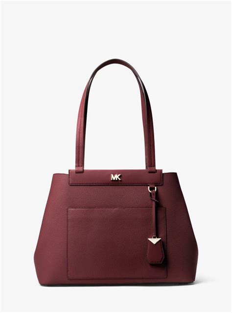 michael kors meredith medium ew bonded leather tote bag truffle|Michael Kors Meredith Medium EW Bonded Tote. .